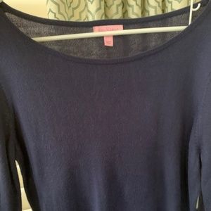 Navy Sweater with flare sleeves